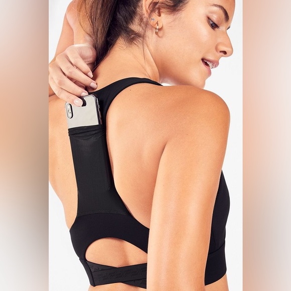 Fabletics Other - Fabletics Black Sports Bra with Phone Pocket